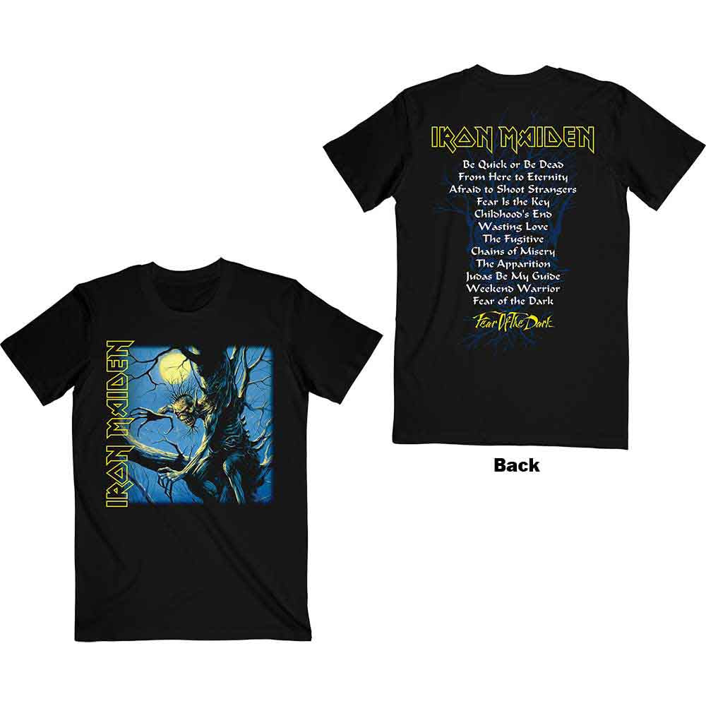 Iron Maiden Fear of the Dark Album Tracklisting Mens T Shirt
