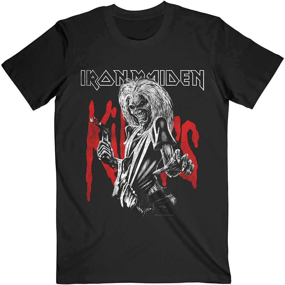 Iron Maiden Killers Eddie Large Graphic Distress Mens T Shirt