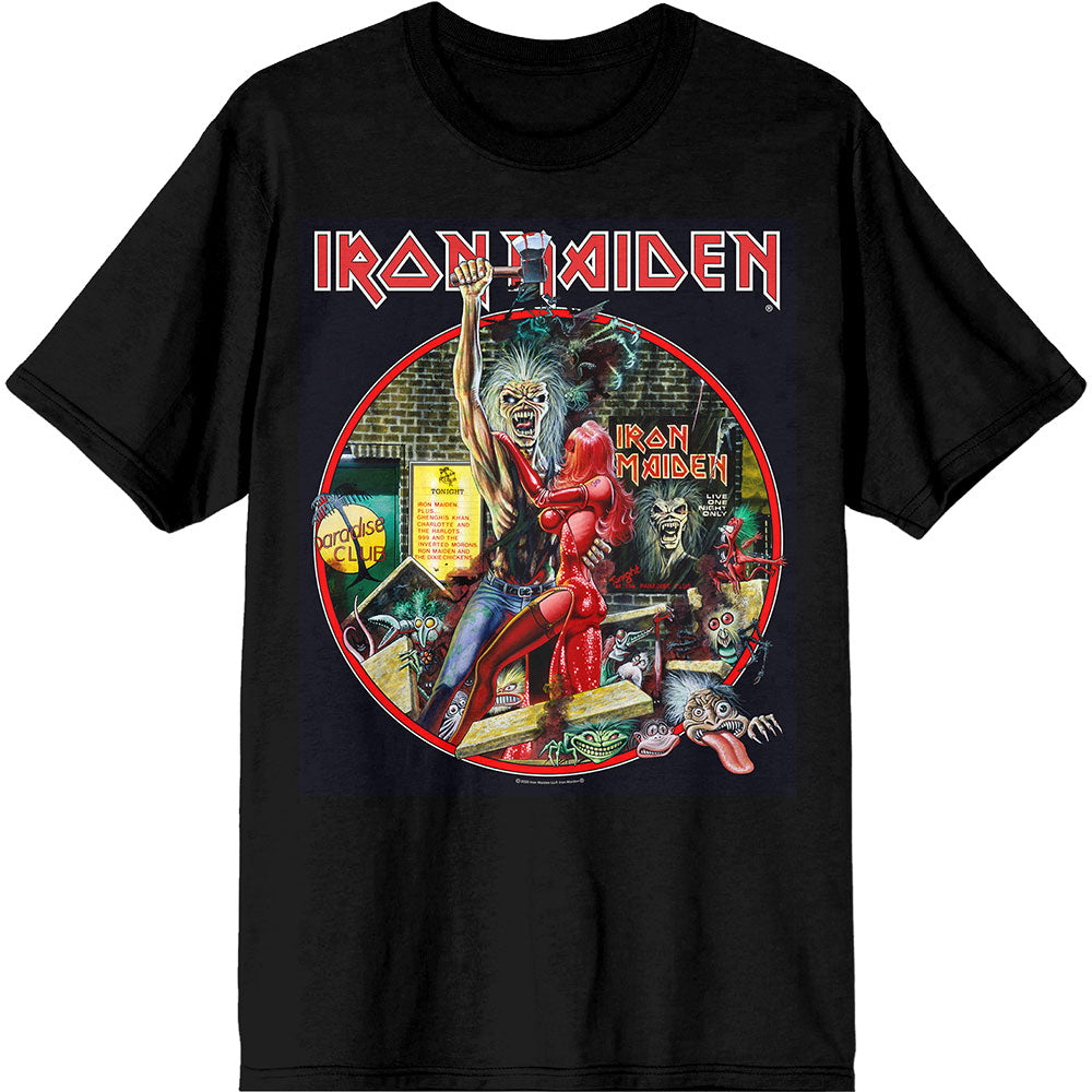 Iron Maiden Paradise Club Circle Mens T Shirt