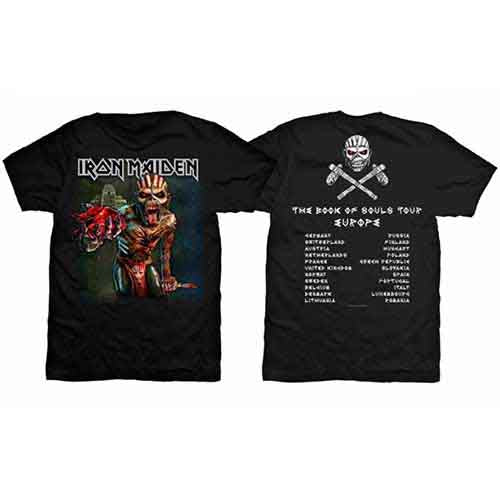 Iron Maiden The Book of Souls European Tour V.1 Mens T Shirt