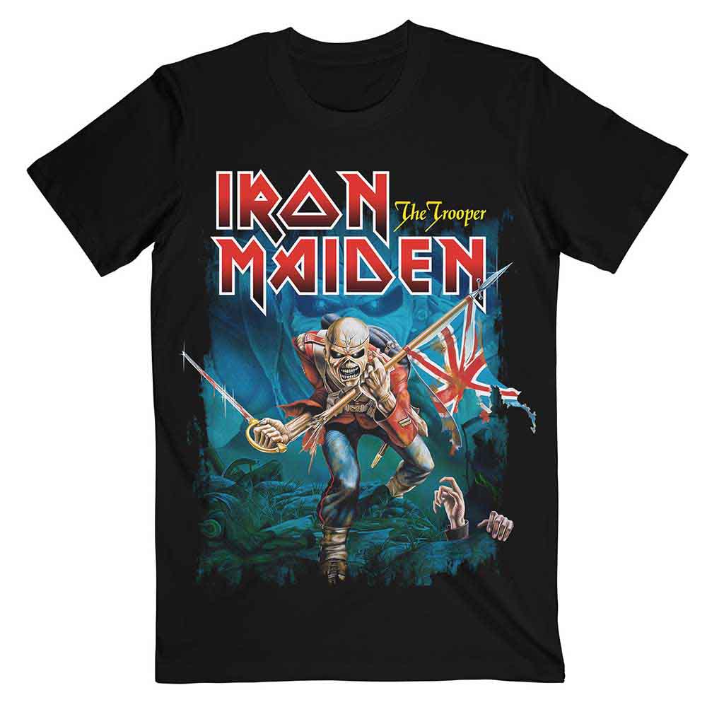 Iron Maiden Trooper Eddie Large Eyes Mens T Shirt