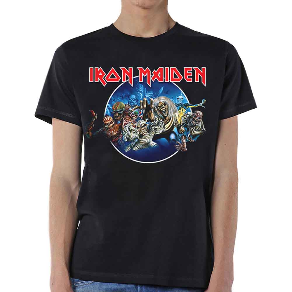 Iron Maiden Wasted Years Circle Mens T Shirt
