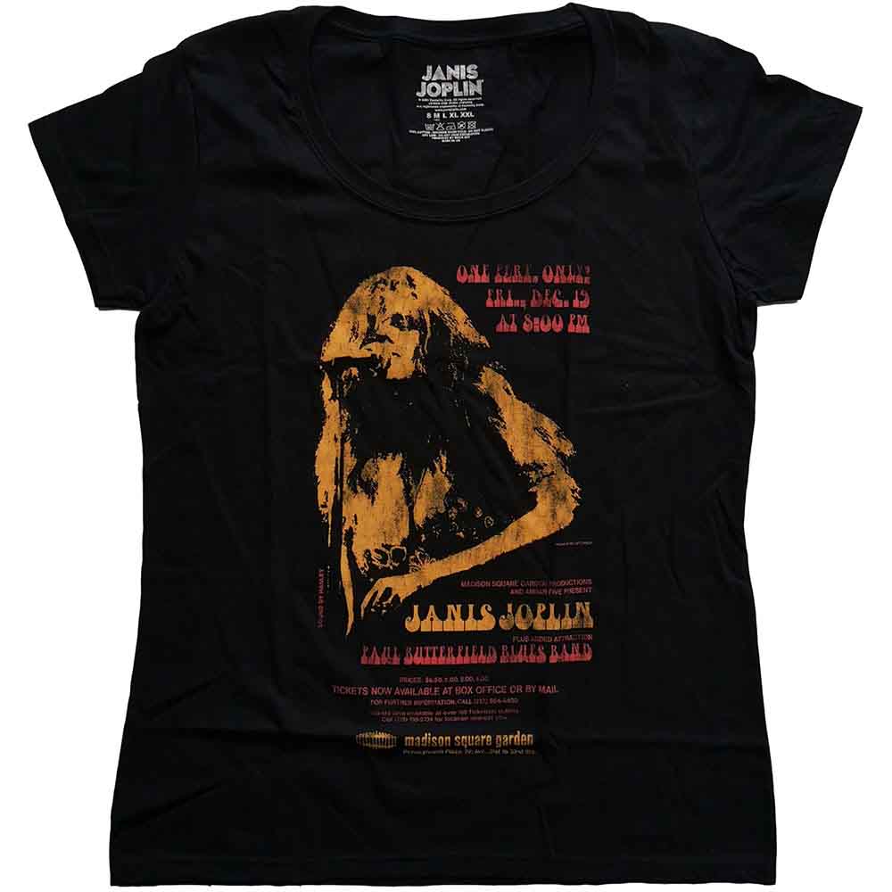 Janis Joplin Madison Square Garden Womens T Shirt
