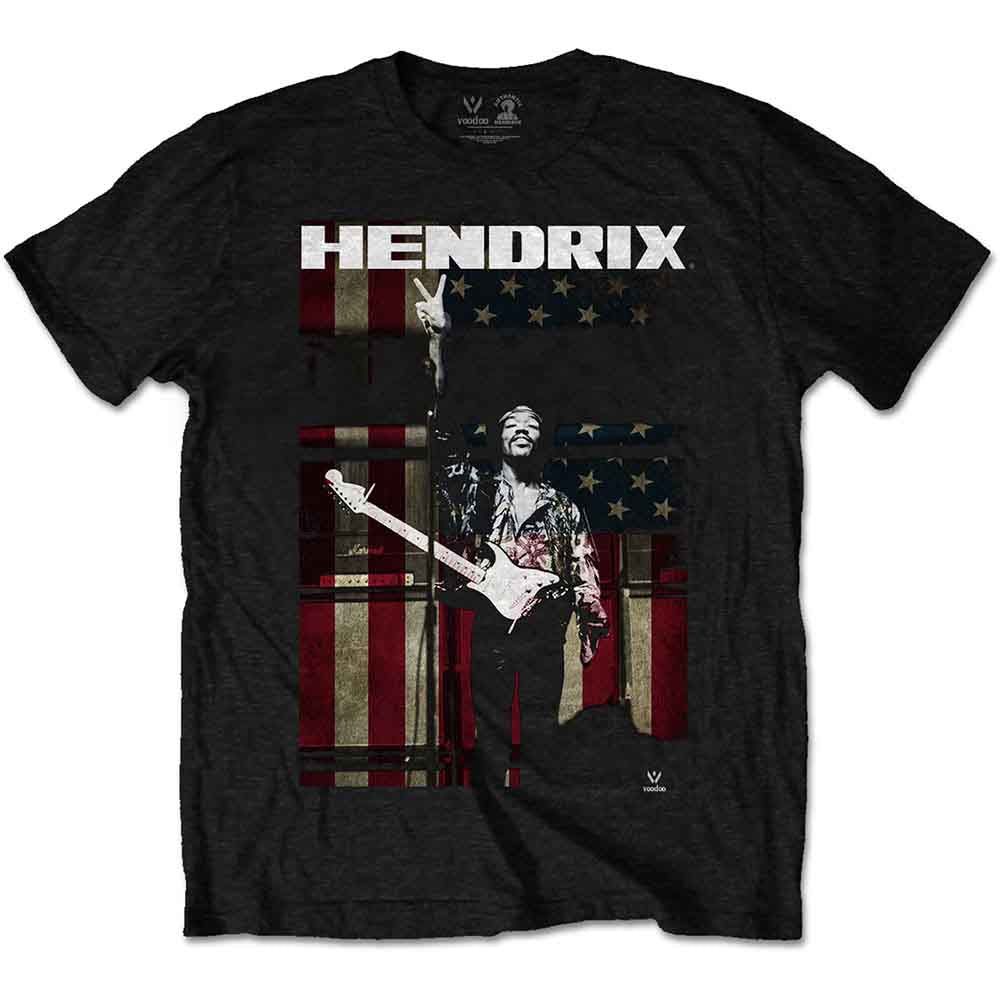Jimi Hendrix Peace Flag Mens T Shirt