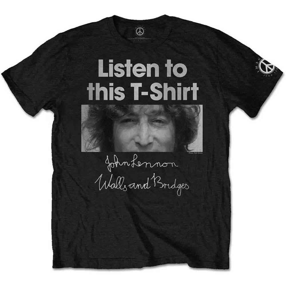 John Lennon Listen Lady Mens T Shirt