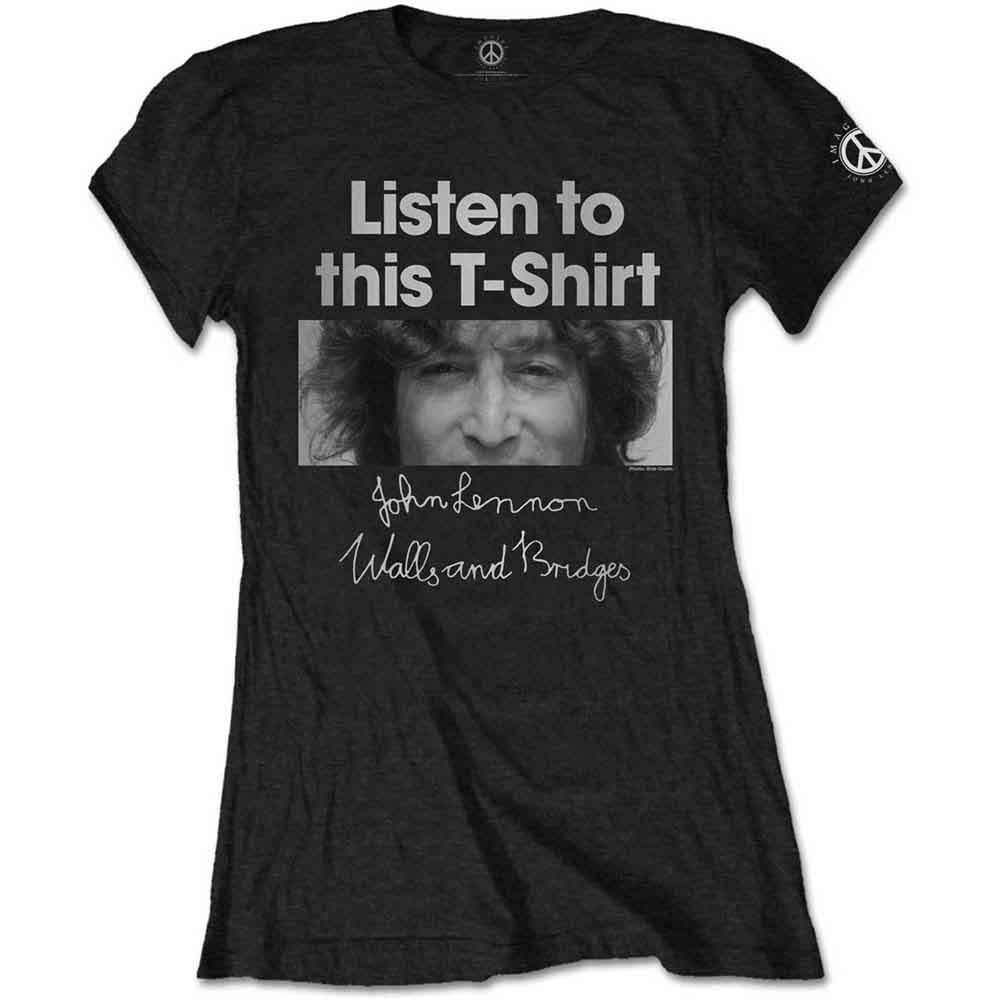 John Lennon Listen Lady Womens T Shirt