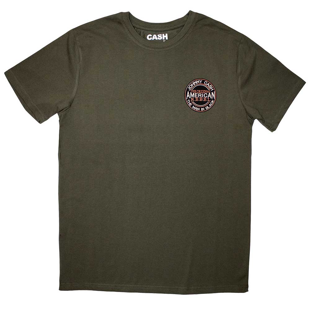 Johnny Cash Mini American Rebel Logo Mens T Shirt