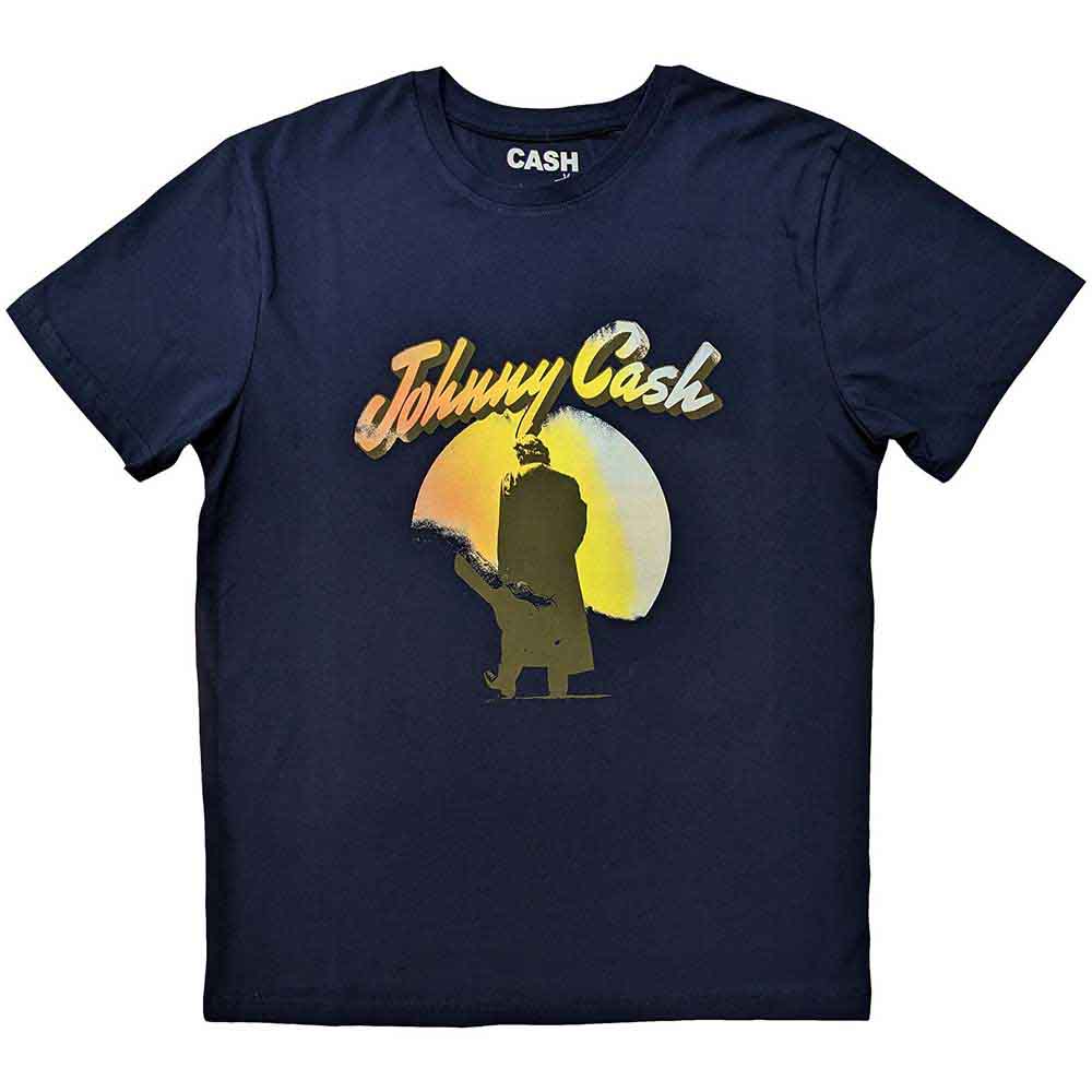 Johnny Cash Walking Guitar Mens T Shirt