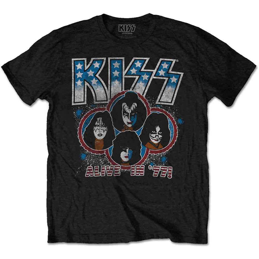 Kiss Alive In '77 Mens T Shirt