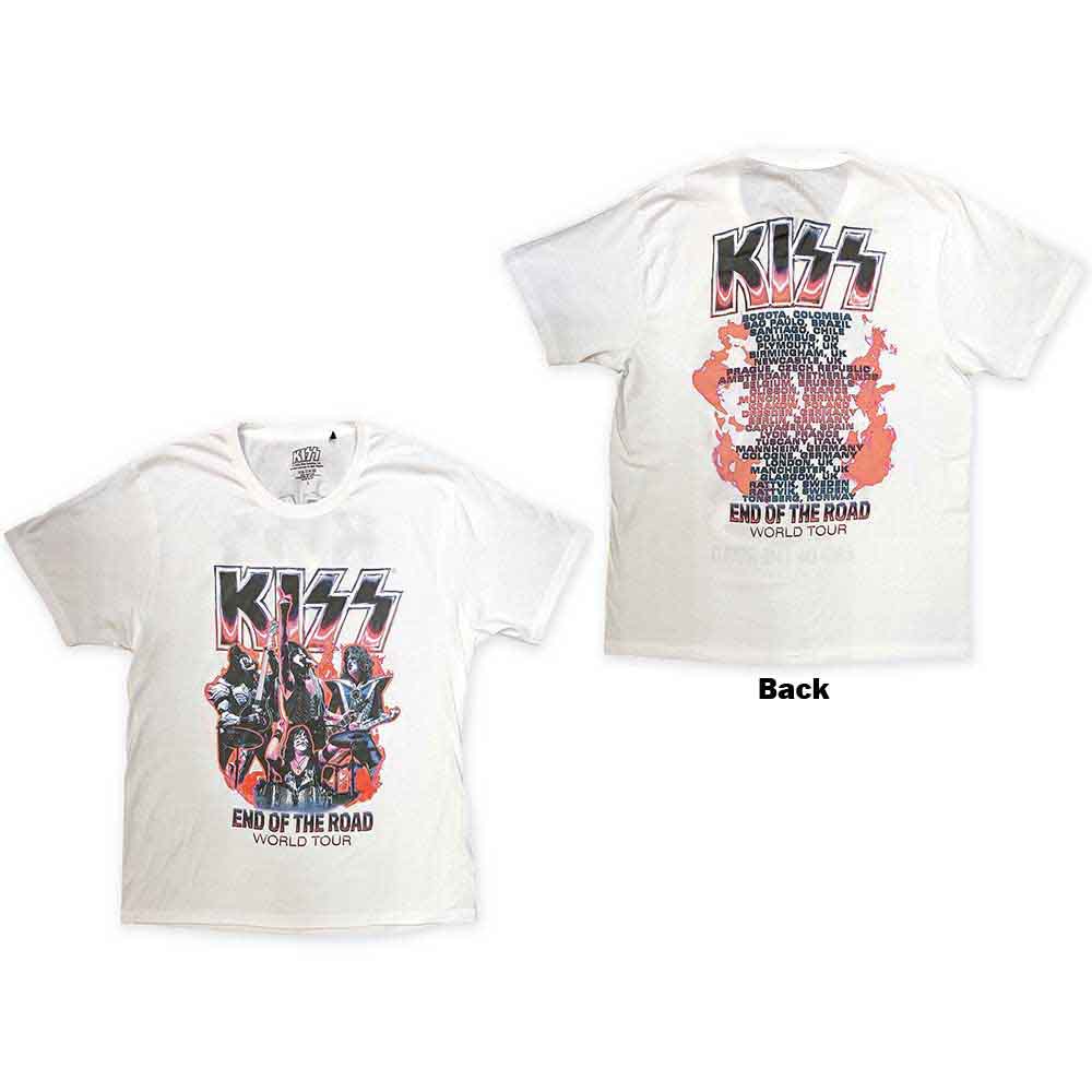 Kiss End Of The Road Band Playing Mens T Shirt
