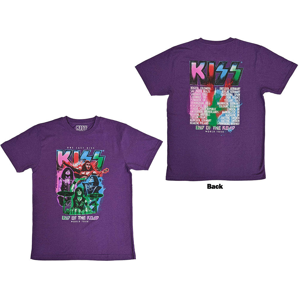 Kiss End Of The Road Colour Pop Mens T Shirt