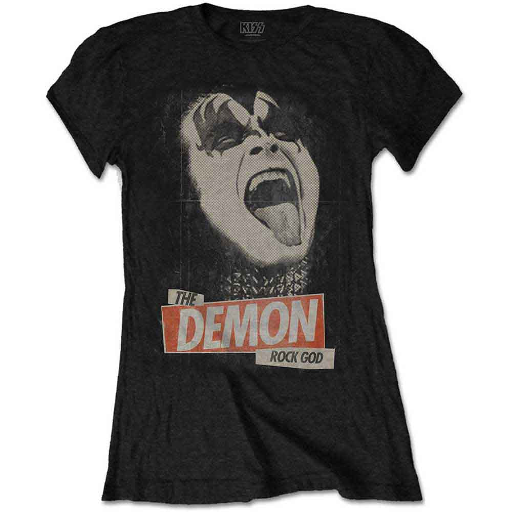 Kiss The Demon Rock Womens T Shirt