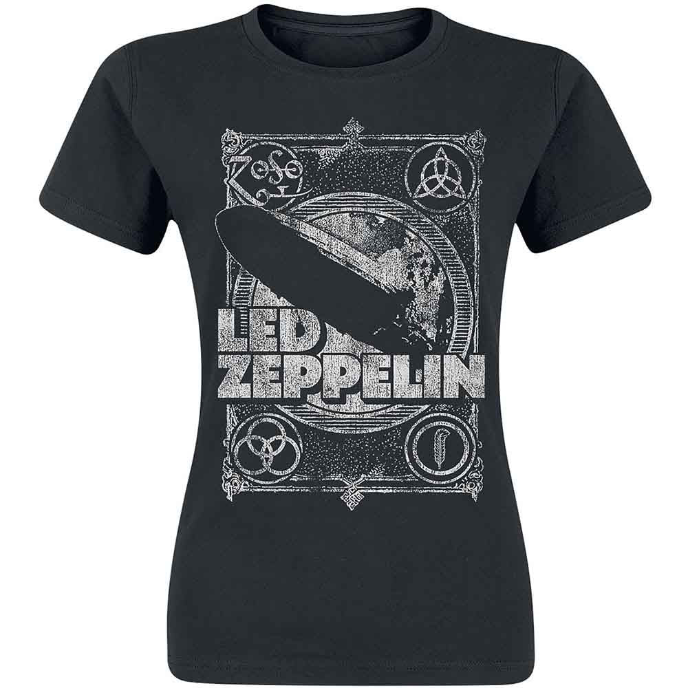 Led Zeppelin Vintage Print LZ1 Womens T Shirt