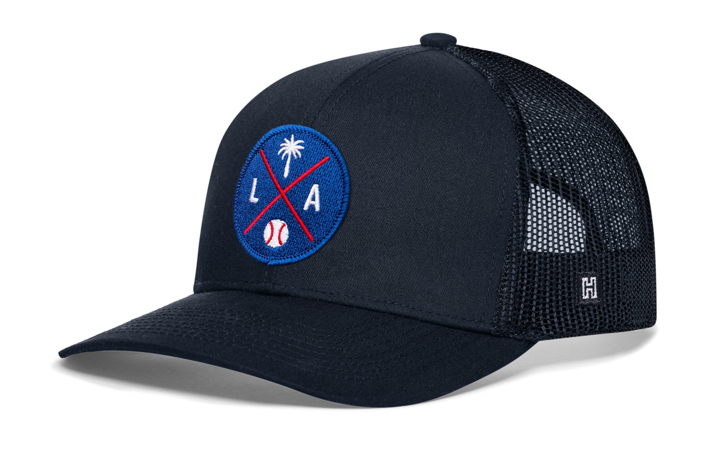 Los Angeles Trucker Hat | Blue LA X Baseball Snapback