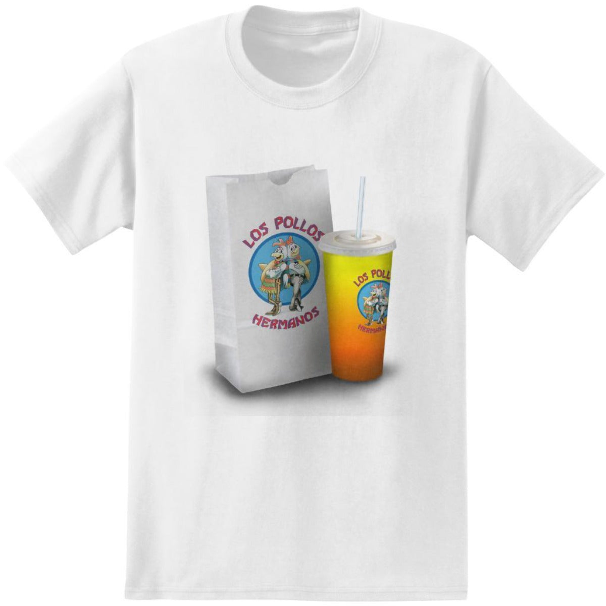 Los Pollos Hermanos Food Bag White T Shirt