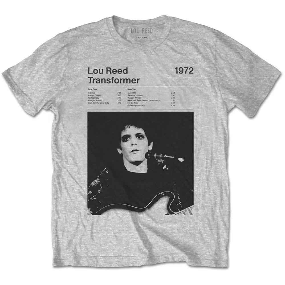 Lou Reed Transformer Track List Mens T Shirt
