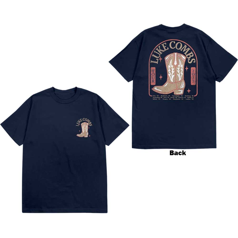 Luke Combs Tour '23 Cowboy Boot Mens T Shirt
