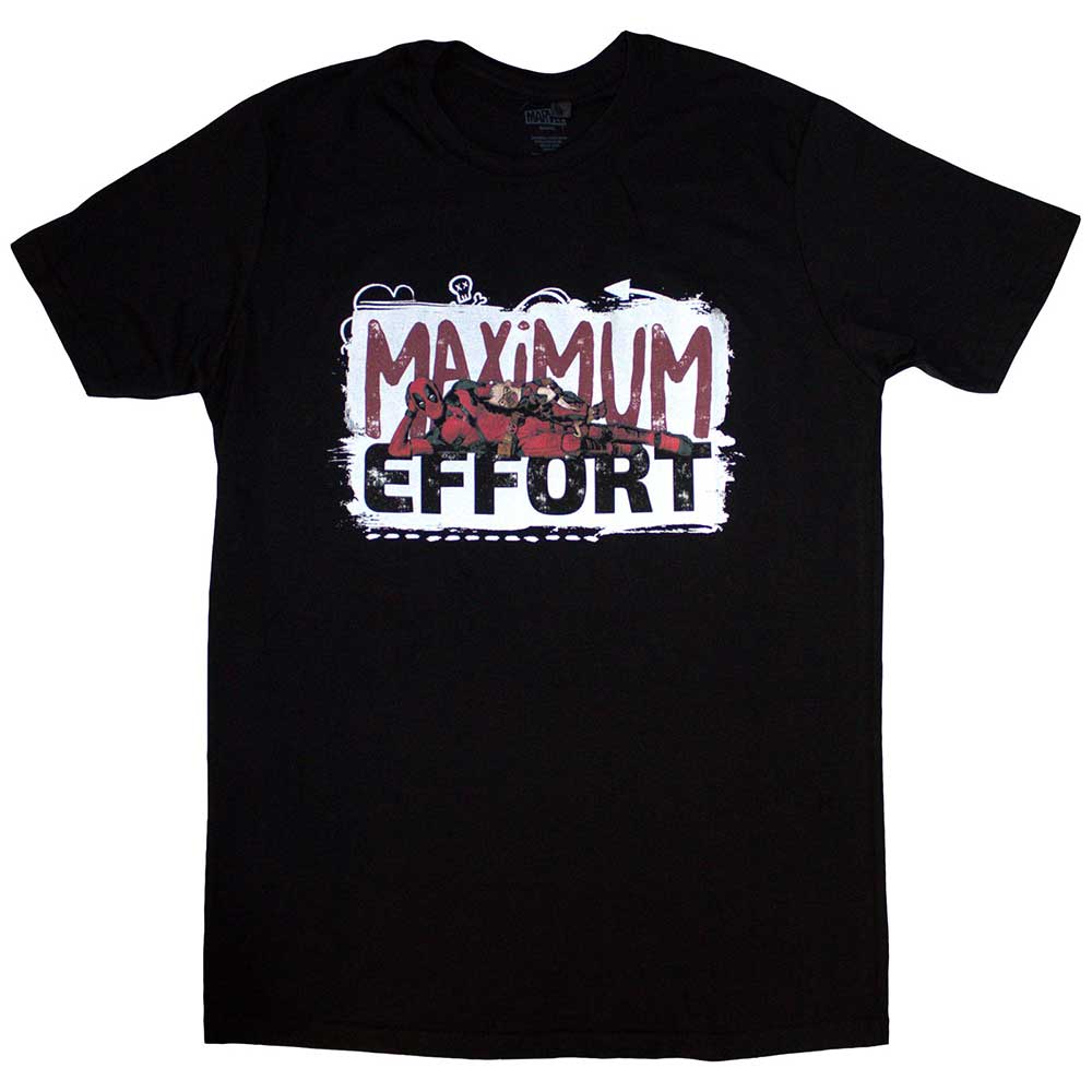 Marvel Comics Deadpool Maximum Effort Mens T Shirt