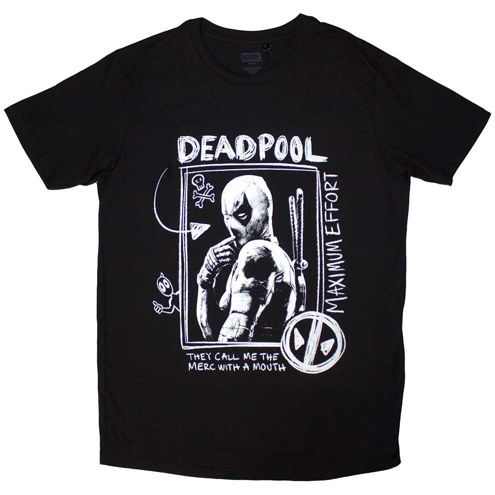 Marvel Comics Deadpool Merc With A Mouth Max Effort Mens T Shirt