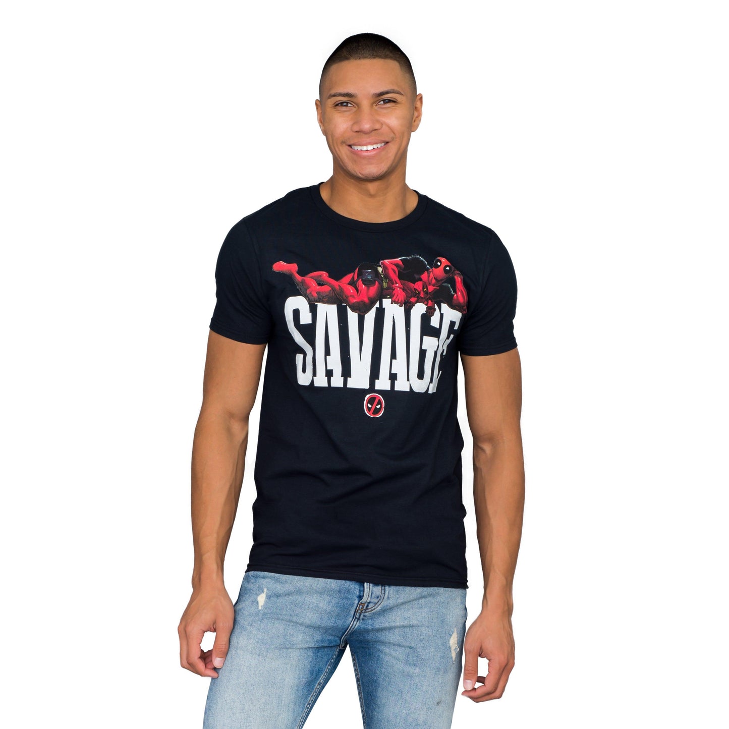 Marvel Comics Deadpool Savage Black T Shirt