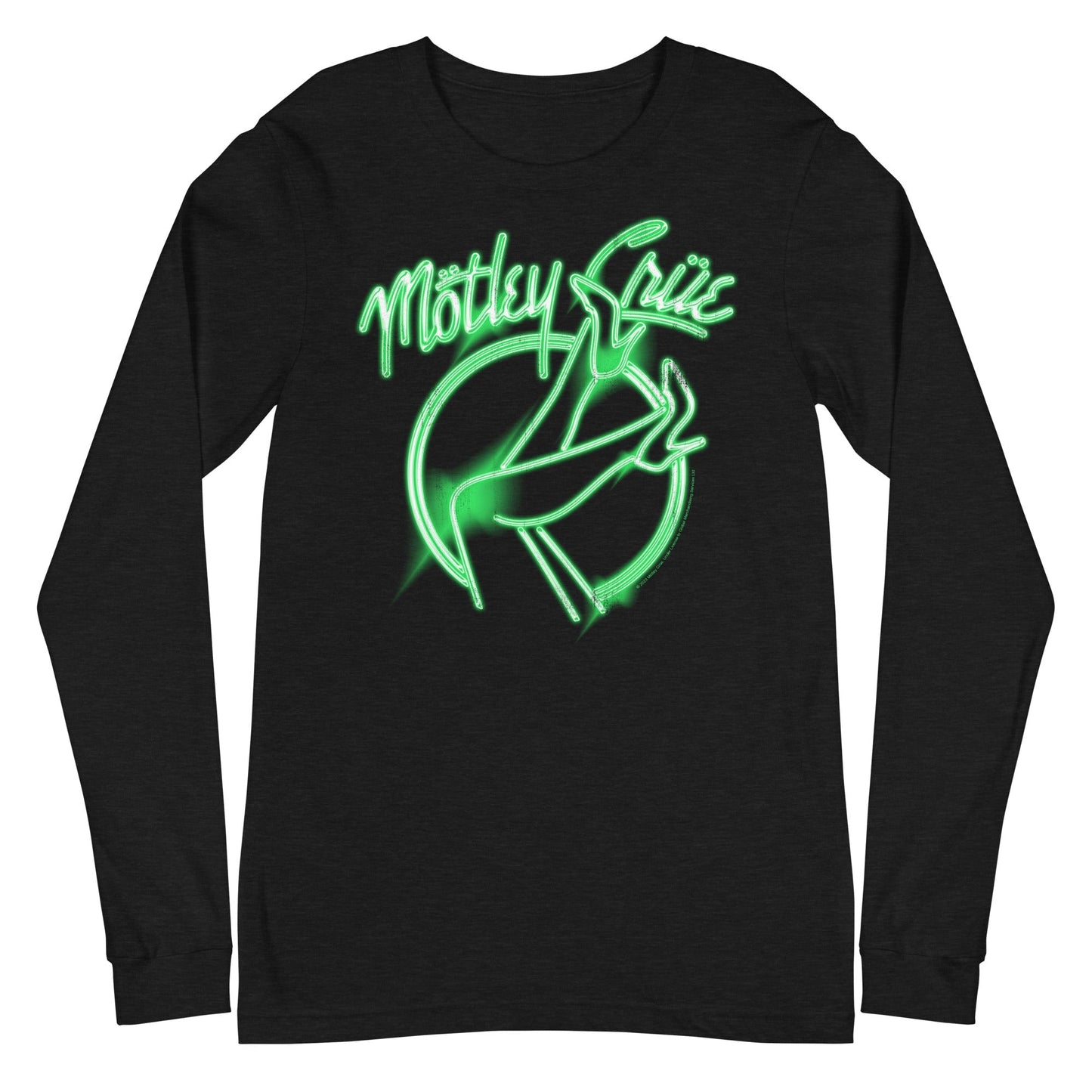Motley Crue - Neon Green Girls Long Sleeve Shirt