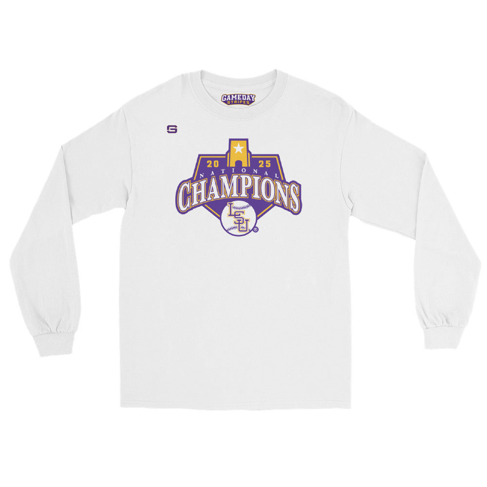 LSU Baseball National Champions Logo Long Sleeve Shirt