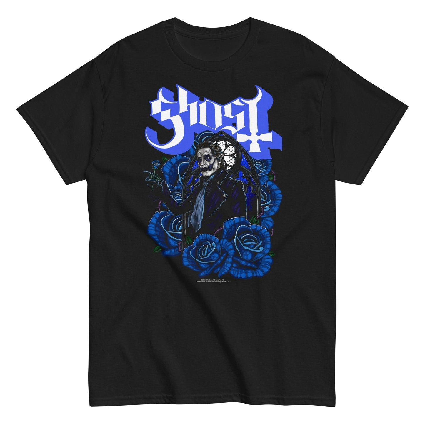Ghost - Blue Roses Mens T Shirt