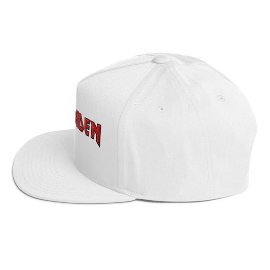 Iron Maiden Embroidered Snapback Hat White