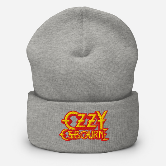 Ozzy Osbourne Embroidered Beanie Hat Grey