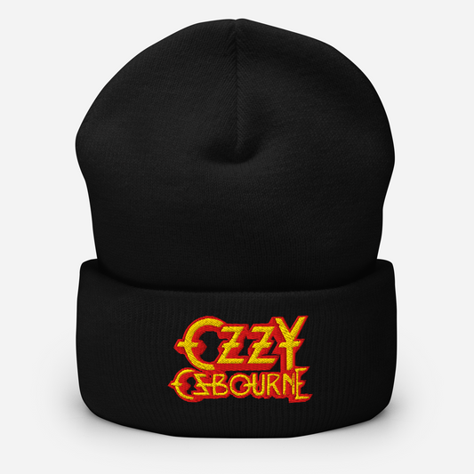 Ozzy Osbourne Embroidered Beanie Hat Black