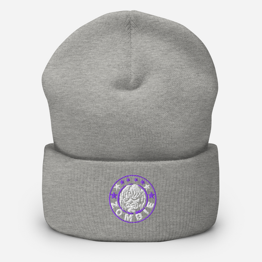 Rob Zombie Embroidered Beanie Hat Grey