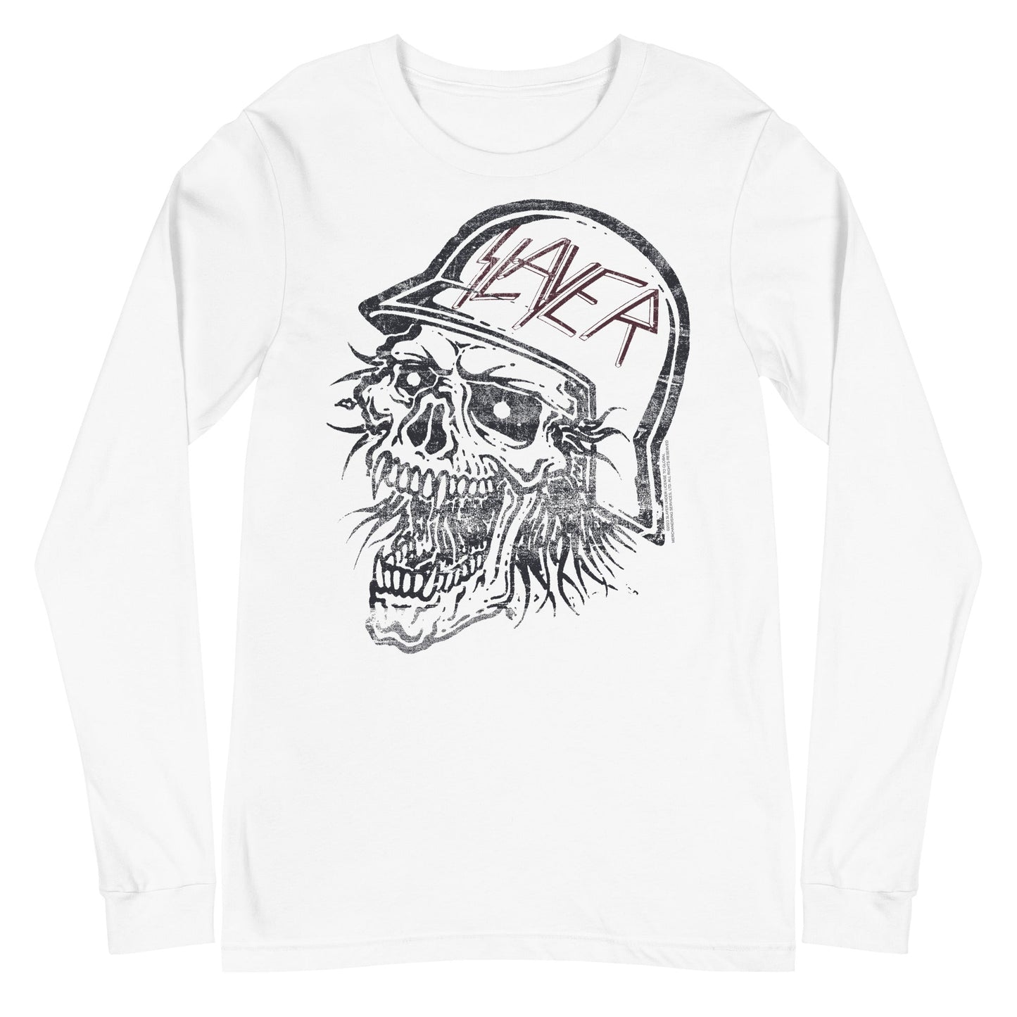 Slayer - Stamped Skull Long Sleeve Shirt