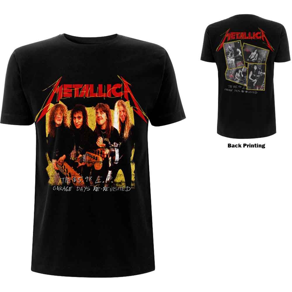 Metallica Garage Photo Yellow Mens T Shirt