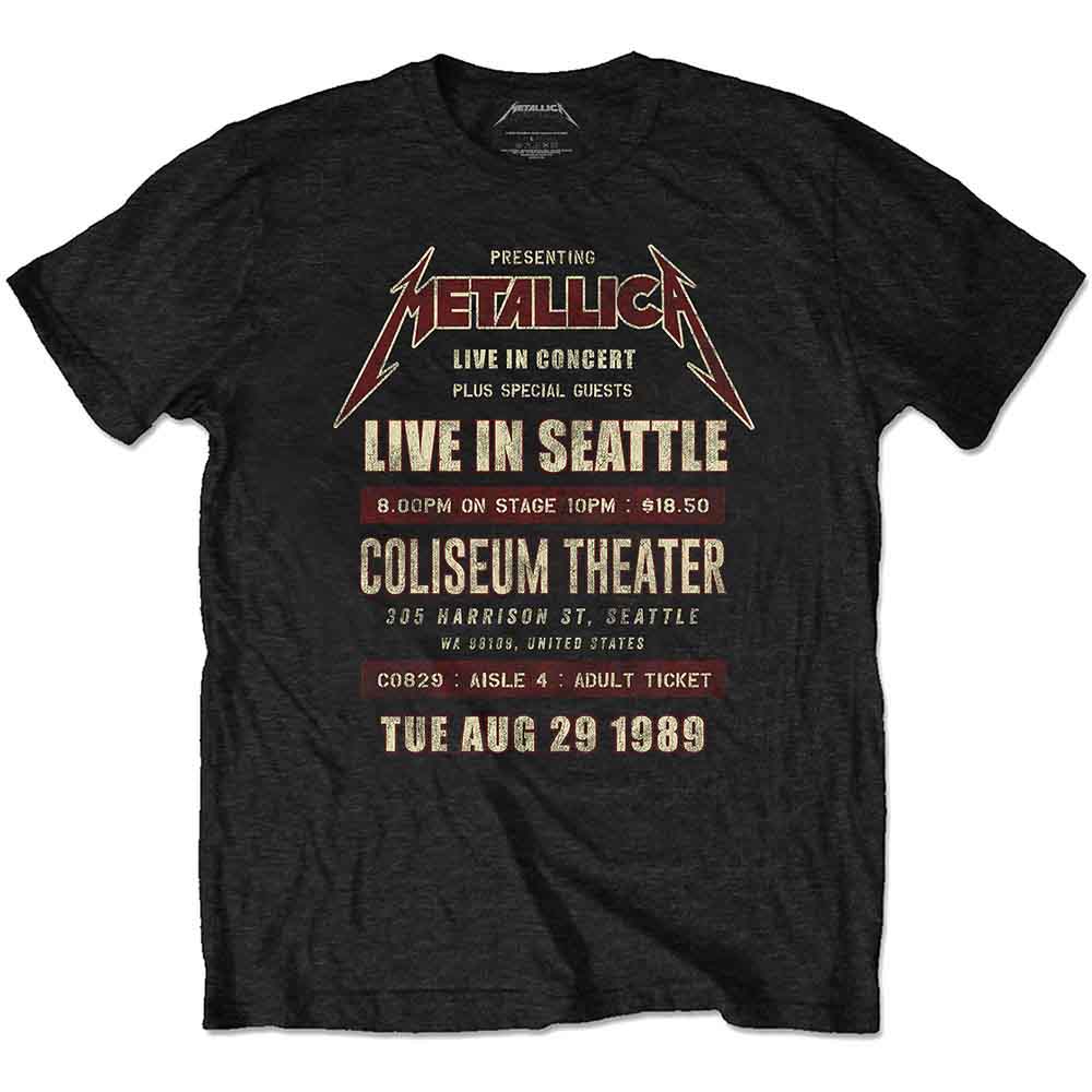 Metallica Seattle '89 Mens T Shirt