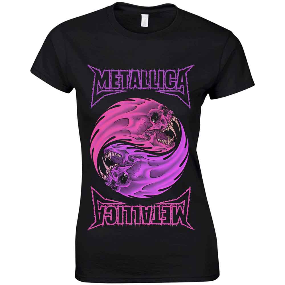 Metallica Yin Yang Purple Womens T Shirt