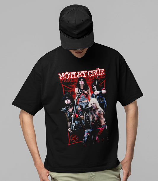 Motley Crue - Live Jumbo Print T Shirt