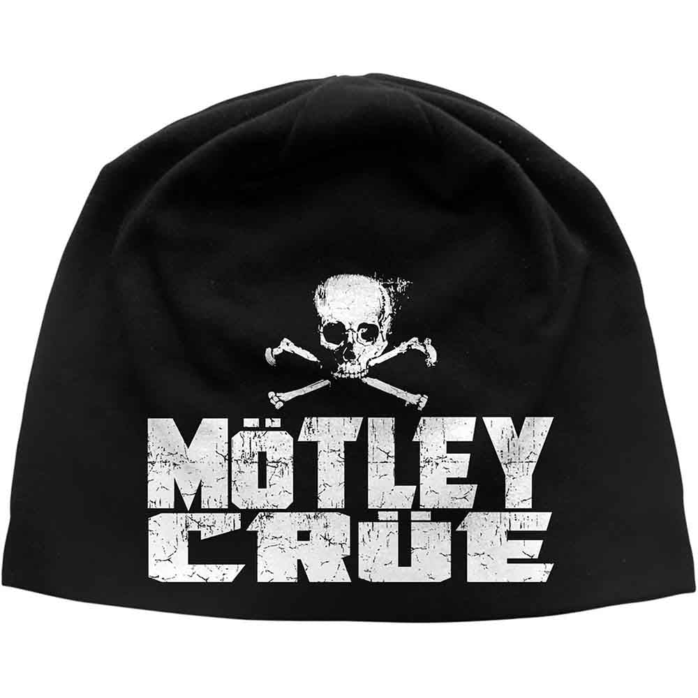 Motley Crue Skull Beanie Hat Black