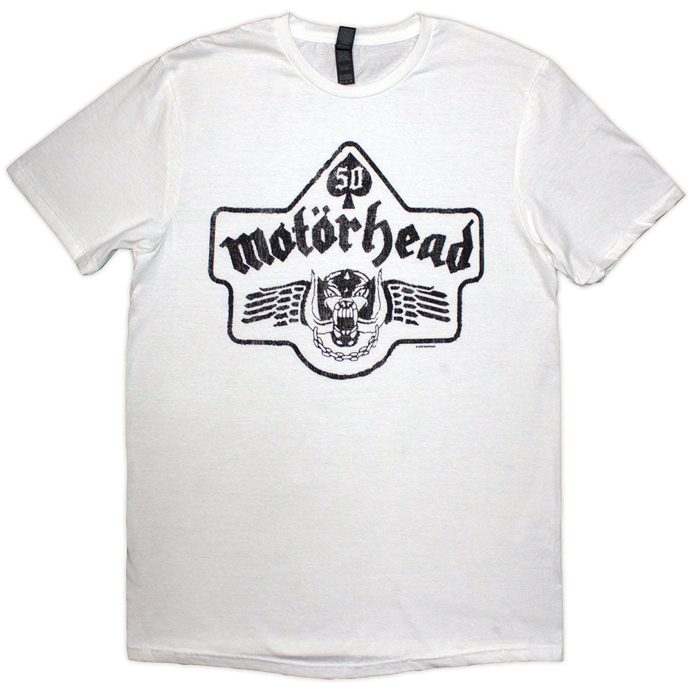 Motörhead 50 Years Ace Wings Emblem Mens T Shirt