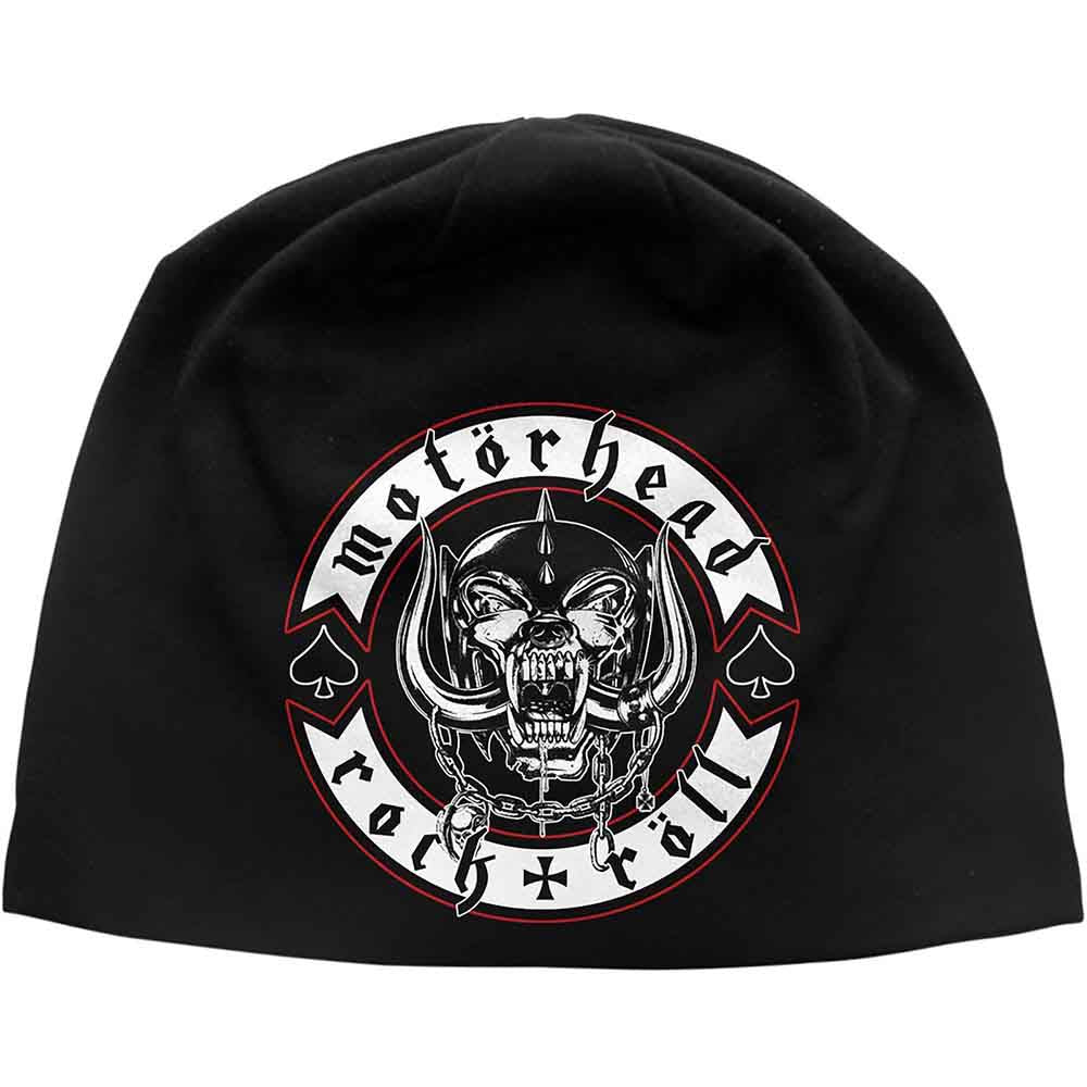 Motörhead Biker Badge Beanie Hat Black