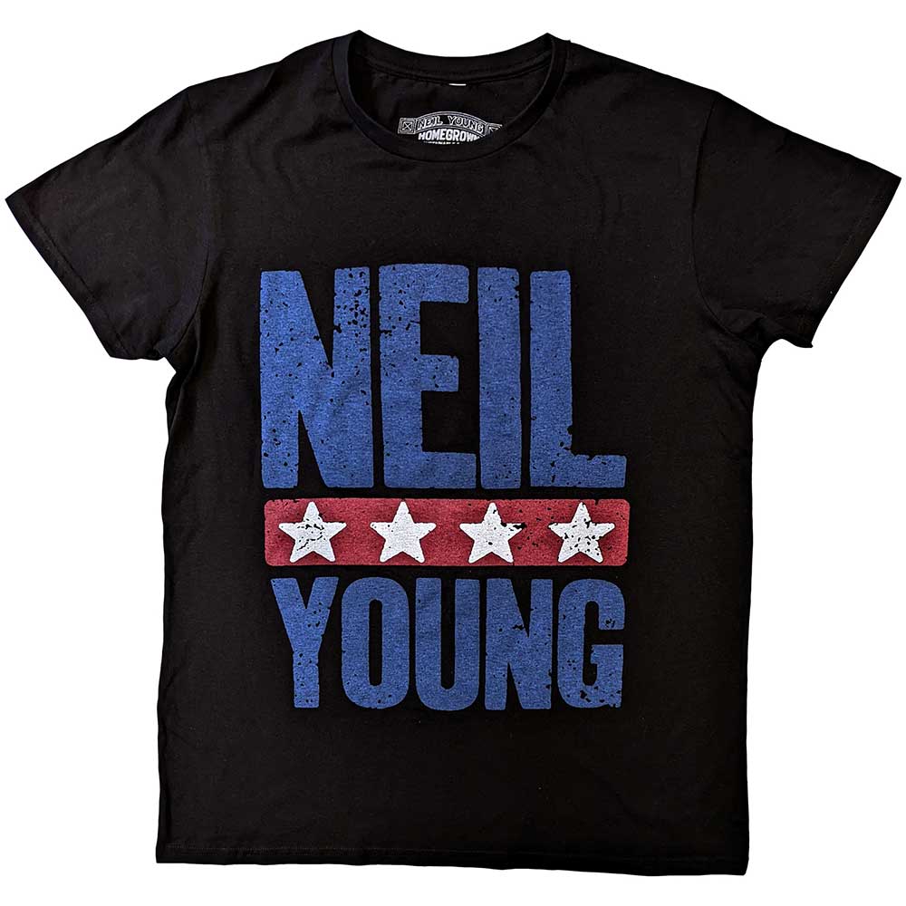 Neil Young Stars Logo Mens T Shirt