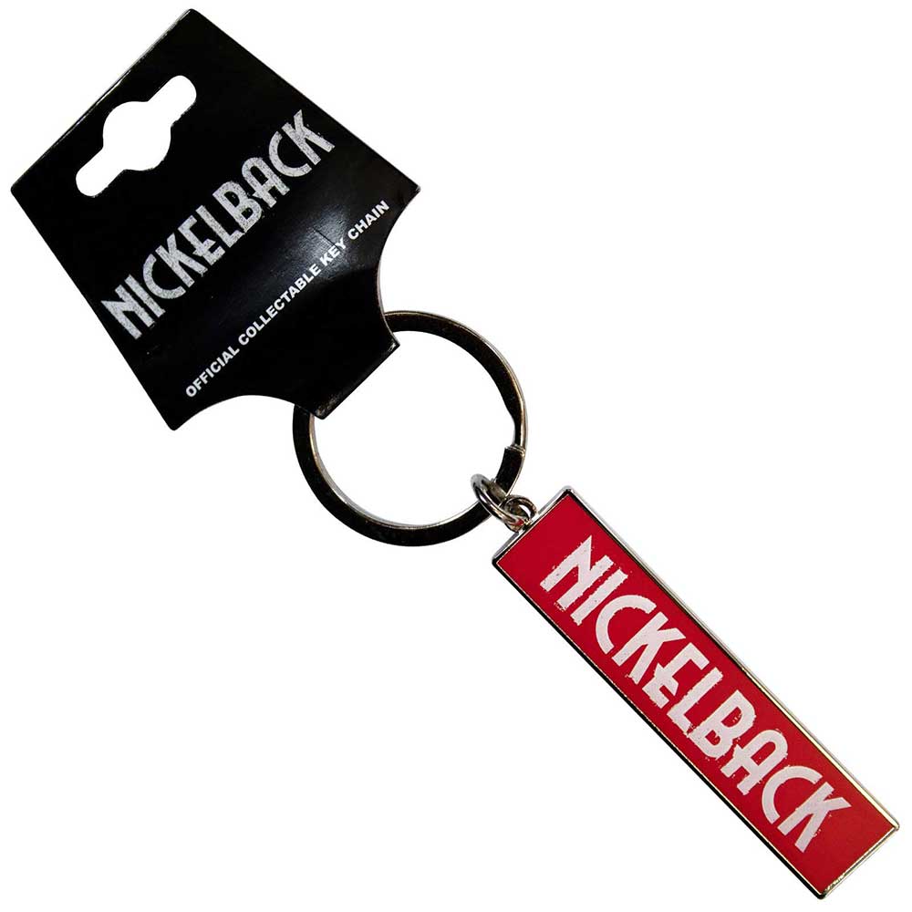 Nickelback White Logo Red Keychain