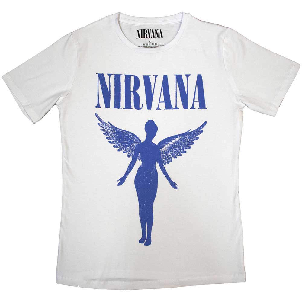 Nirvana Angelic Blue Mono Womens T Shirt