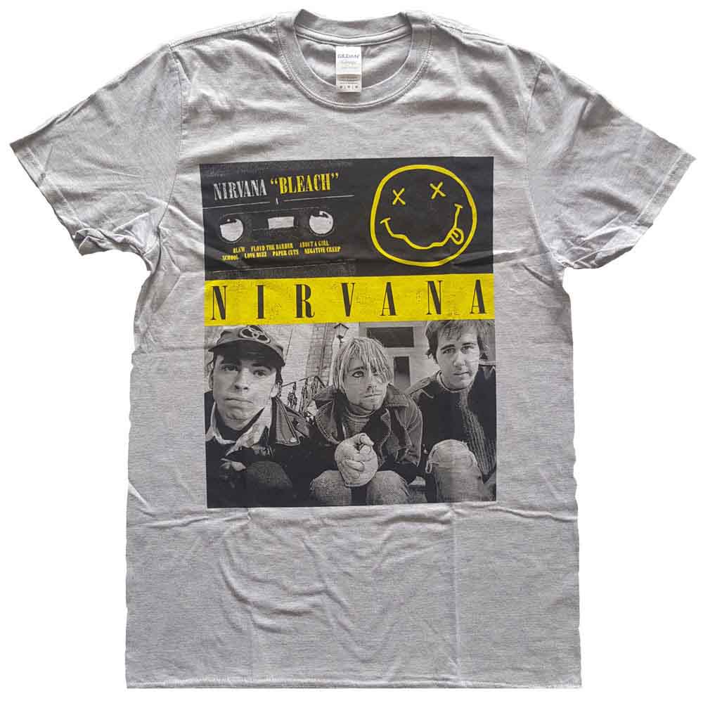 Nirvana Bleach Cassettes Mens T Shirt