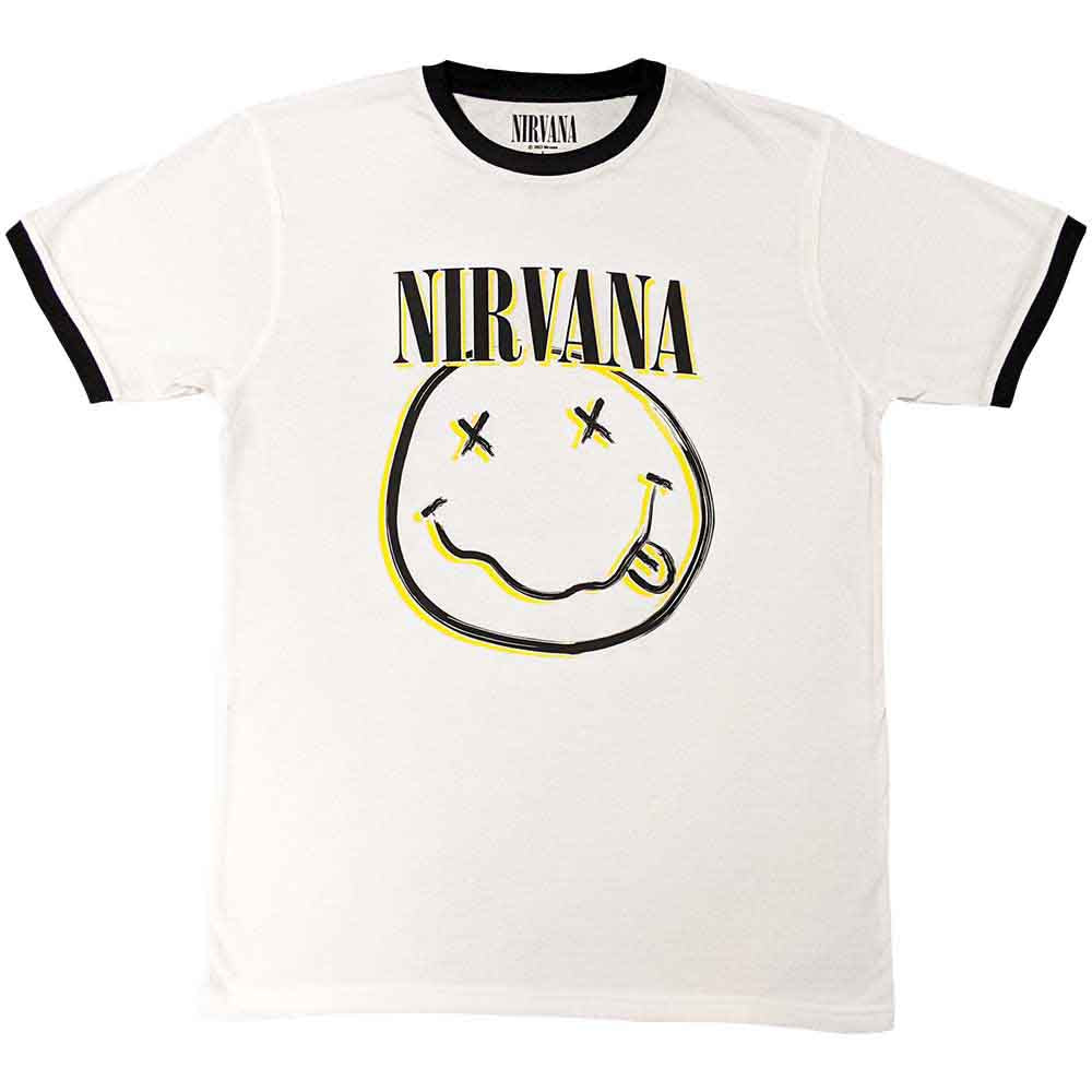 Nirvana Double Happy Face Mens T Shirt