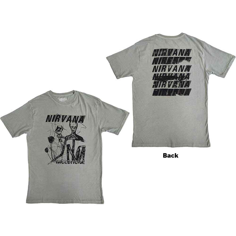 Nirvana Incesticide Stacked Logo Mens T Shirt