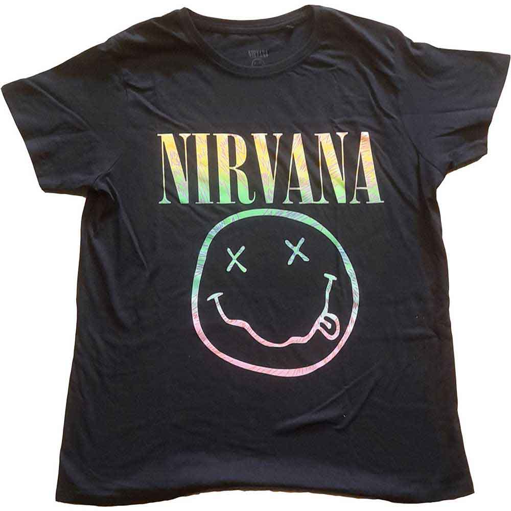 Nirvana Sorbet Ray Happy Face Womens T Shirt