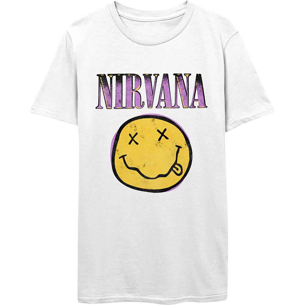 Nirvana Xerox Happy Face Pink Mens T Shirt