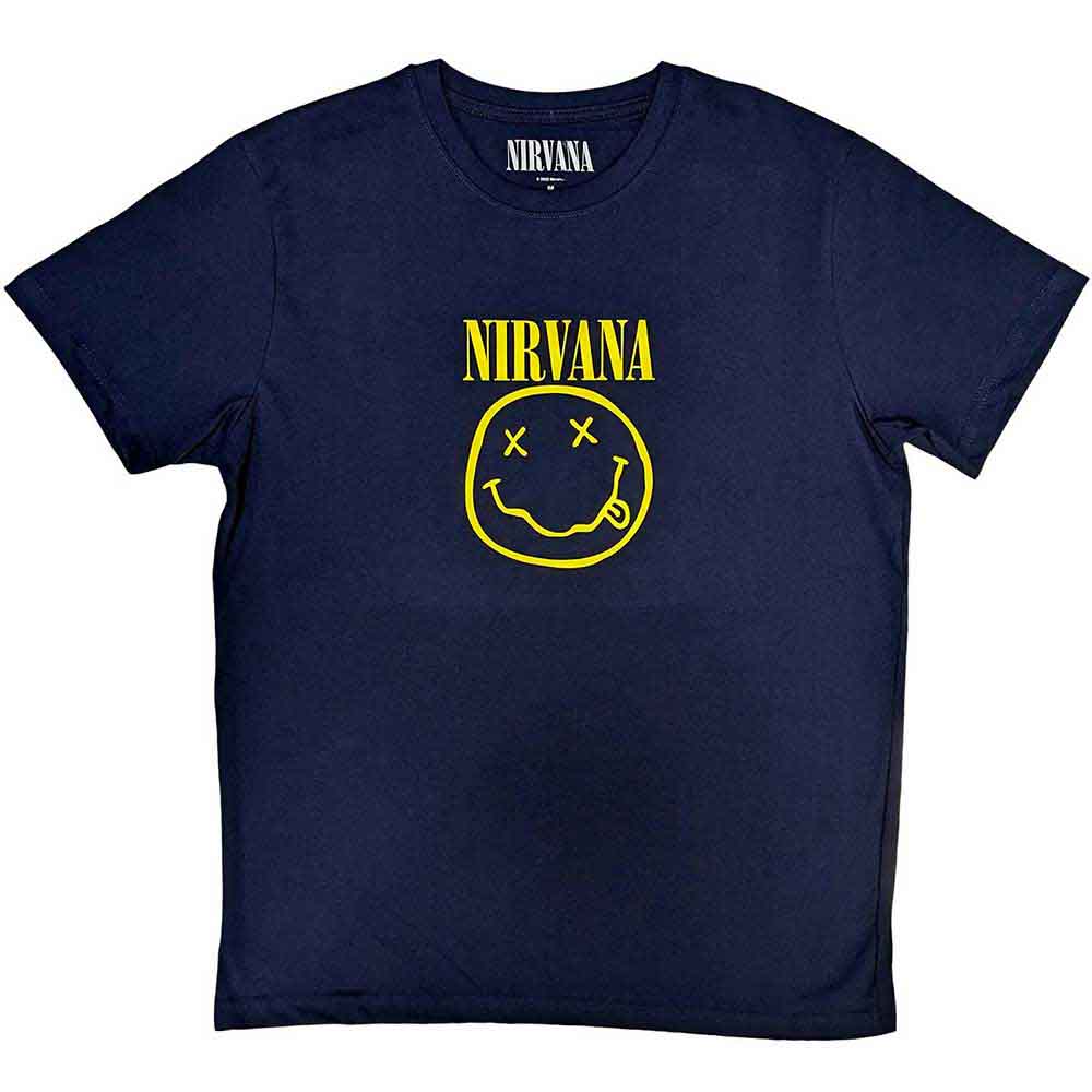 Nirvana Yellow Happy Face Mens T Shirt