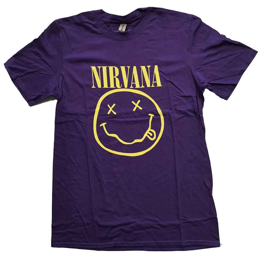 Nirvana Yellow Happy Face Mens T Shirt