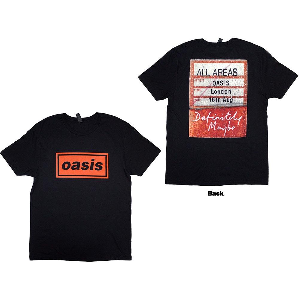 Oasis Definitely Maybe AAA Pass Mens T Shirt